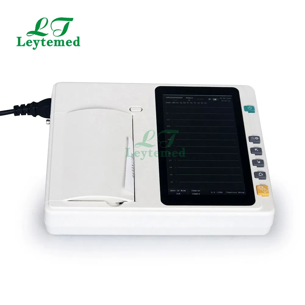 Ltse23 Máquina de ECG portátil 3 Estándar de canal 12 Dispositivo de ECG de 12 derivaciones
