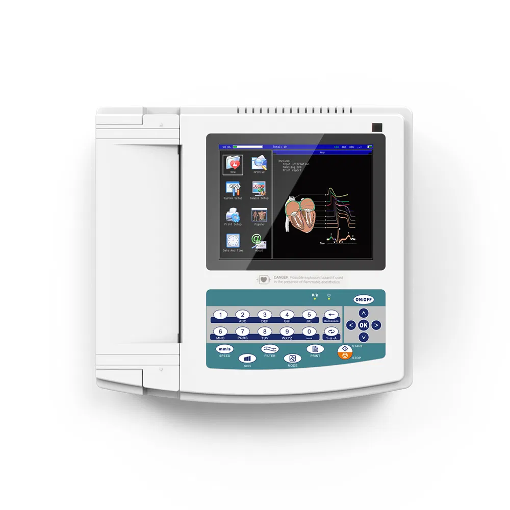 Máquina de ECG de alta precisión Contec Wholesale 12 electrocardiógrafo digital de 12 canales