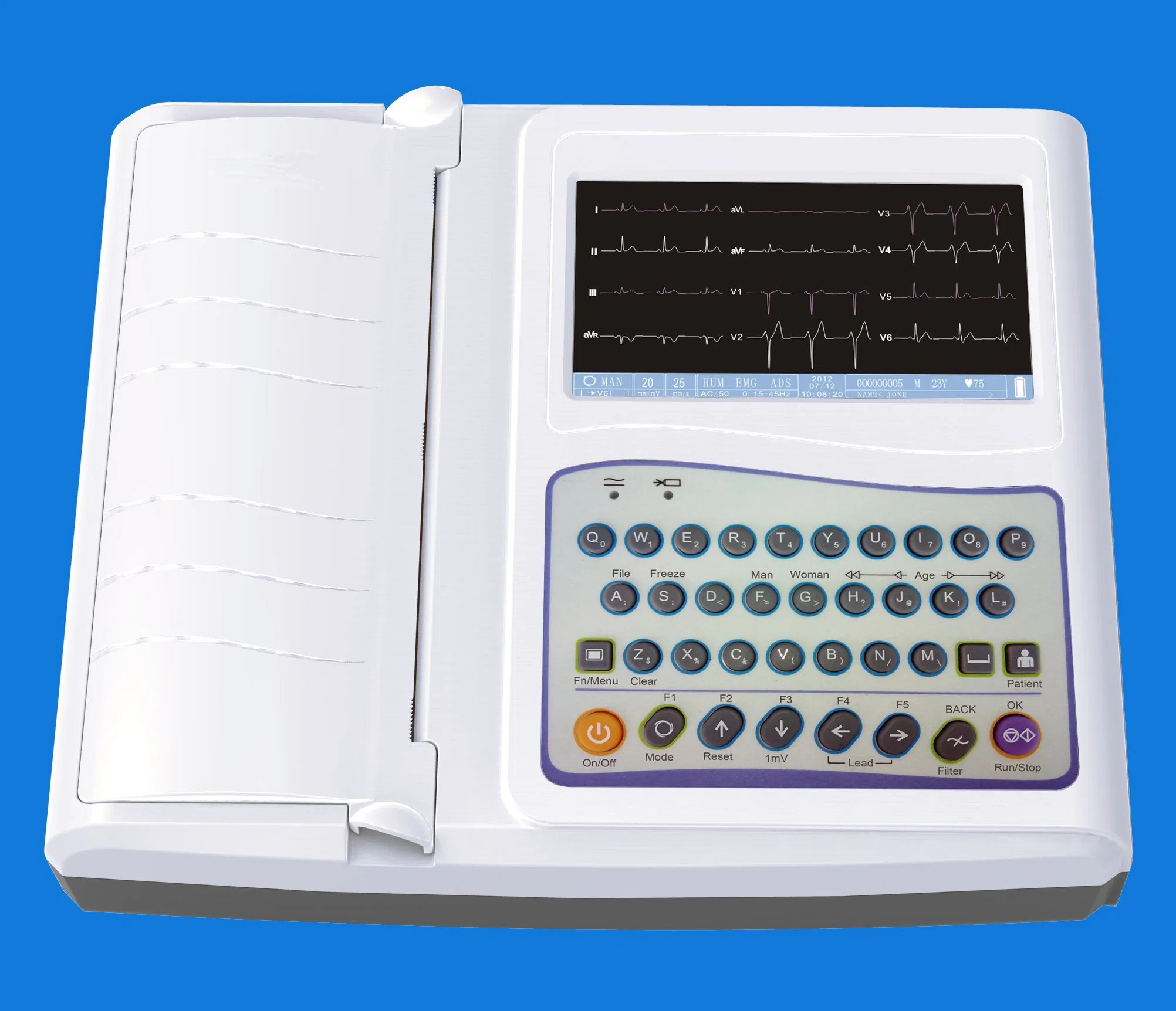 Máquina de ECG de canal hospitalario 6 con certificado Ce, ISO (EKG06A)