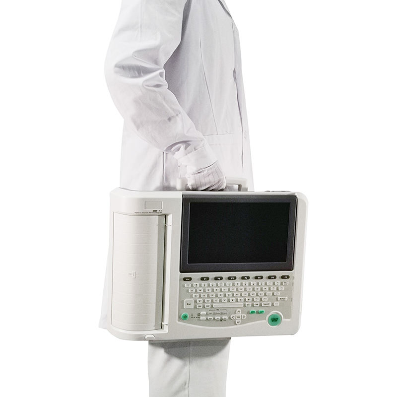 12 Máquina de Electrocardiograma ECG de Canal en Reposo Máquina de ECG Digital Multicanal