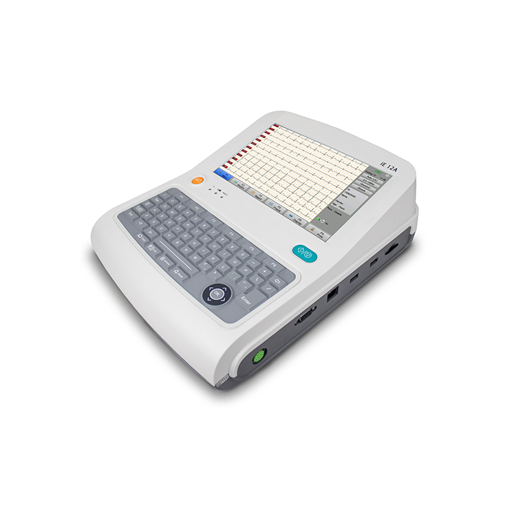 Dispositivo portátil de grabación de ECG de color médico Holter ECG 12 canal máquina de presión arterial precio monitor de ECG EKG