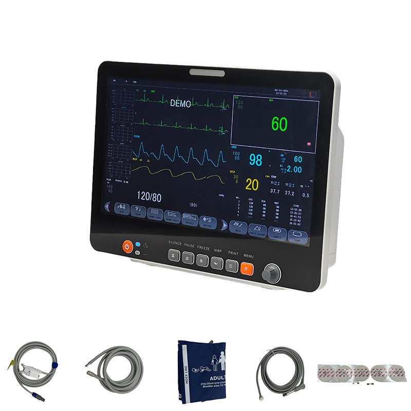 Monitor de Paciente Multiparamétrico para Cirugía 15.6" Pantalla, 5-Lead ECG, 3-Hour Batería