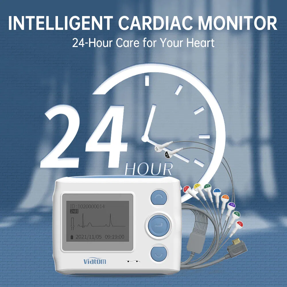 Monitor Holter ECG portátil 24-Hour 12-Lead