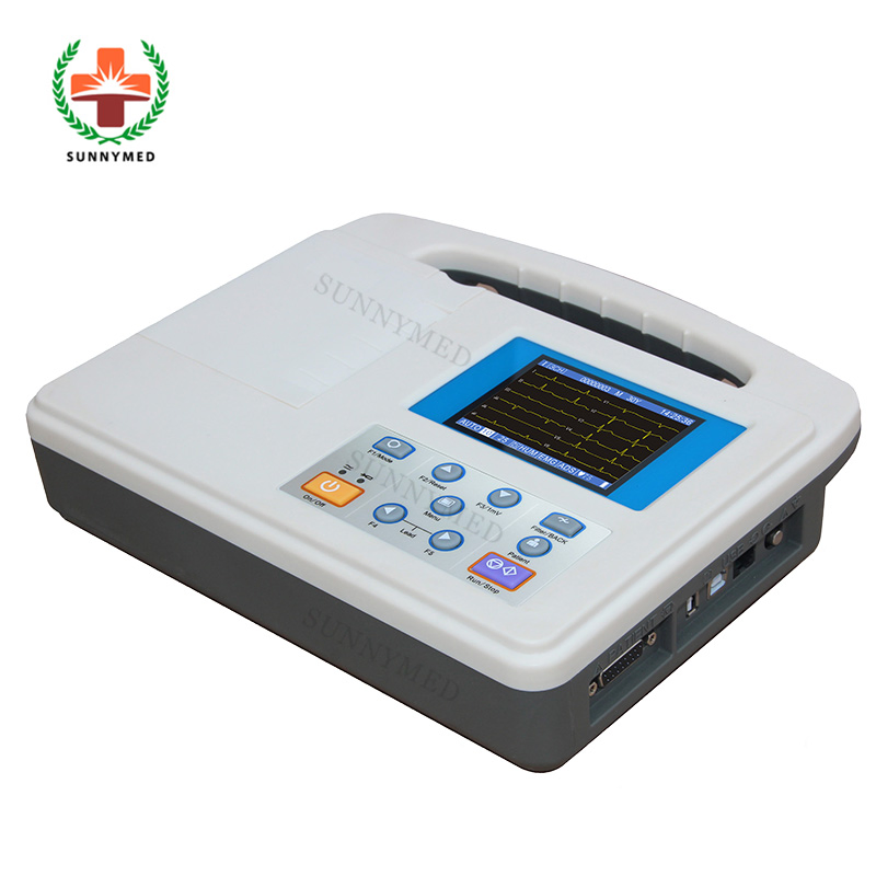 Sy-H001b Máquina de electrocardiografía portátil de un solo canal para hospital