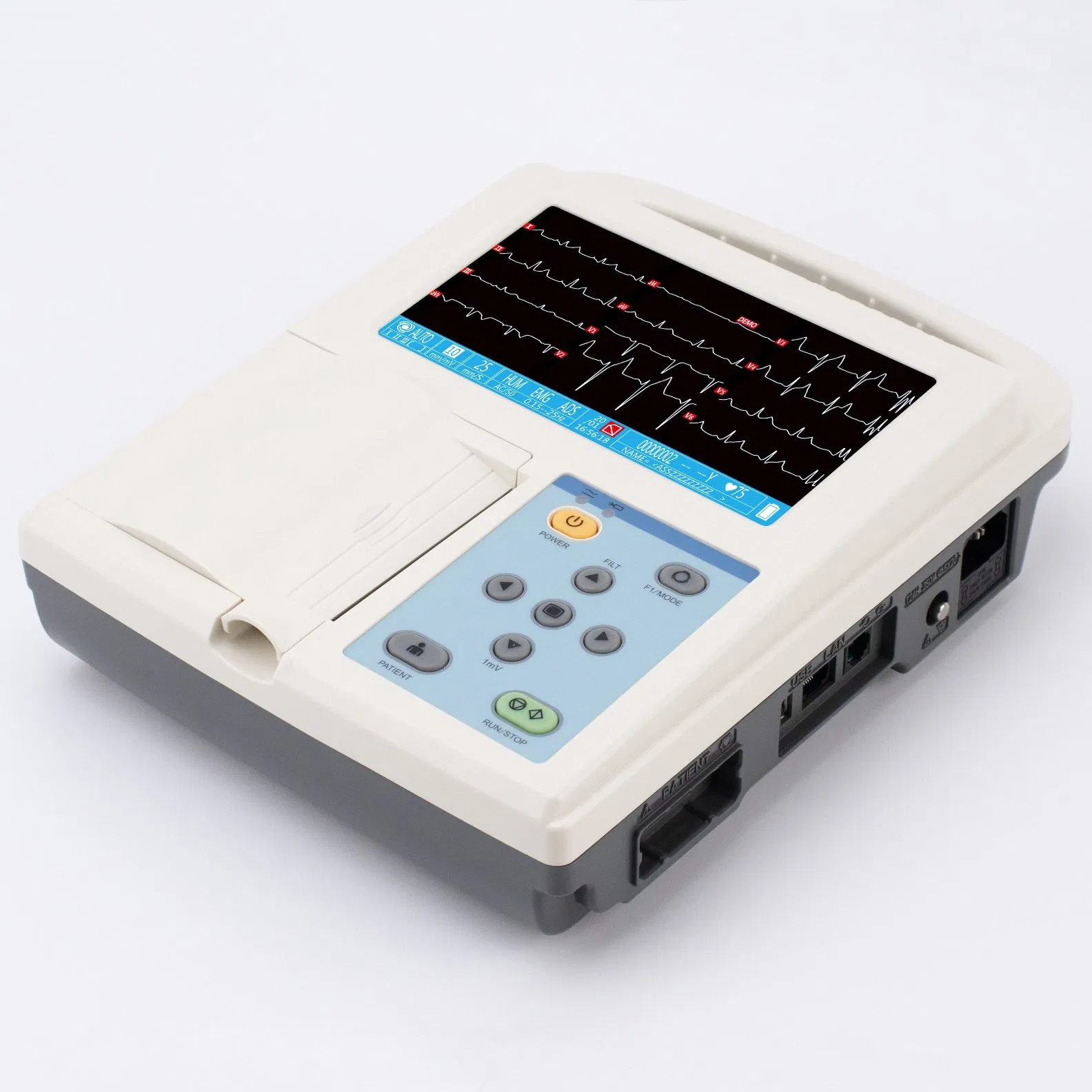 Médico 3 Canal 12 Conduce Máquina de ECG/EKG Electrocardiógrafo