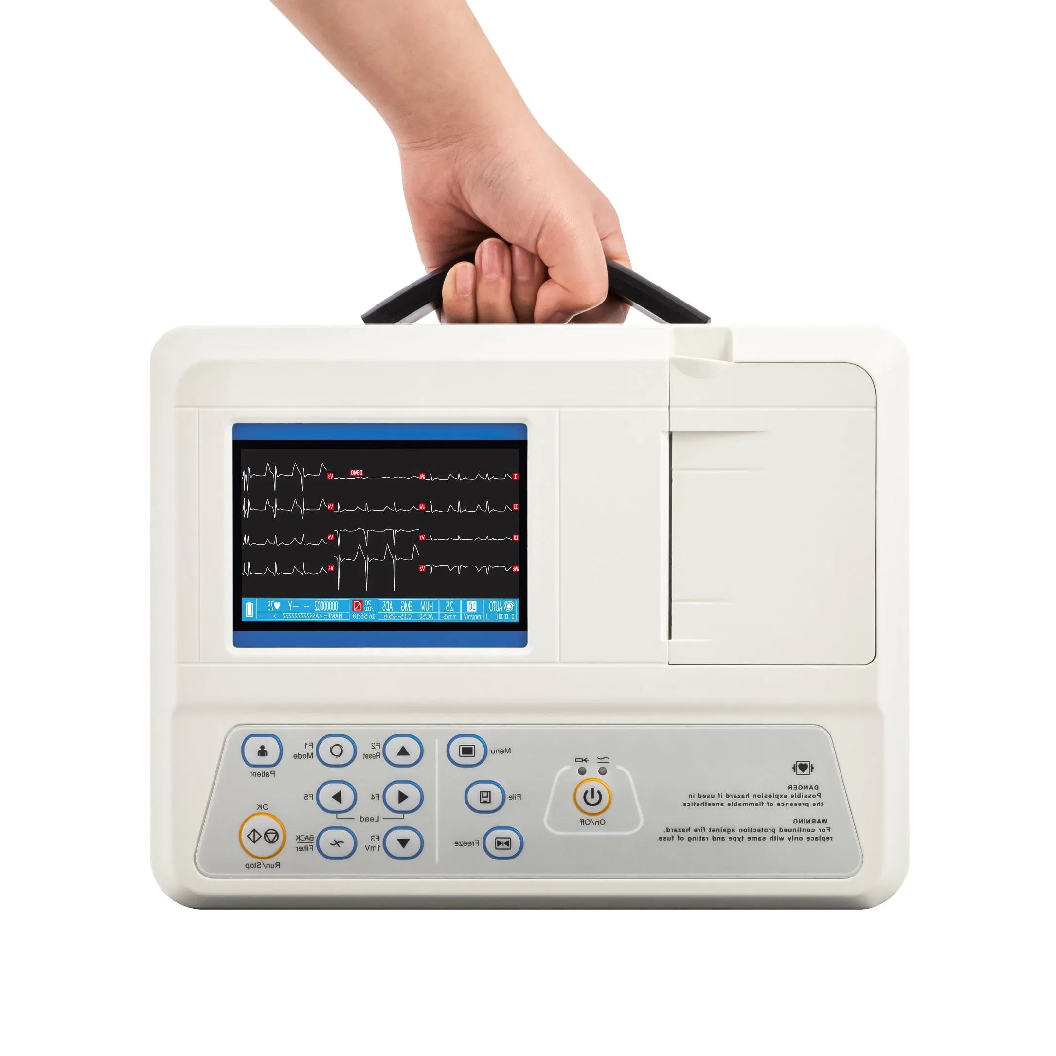 Monitor ECG de Tres Canales con Pantalla Digital para Diagnóstico Cardíaco Preciso
