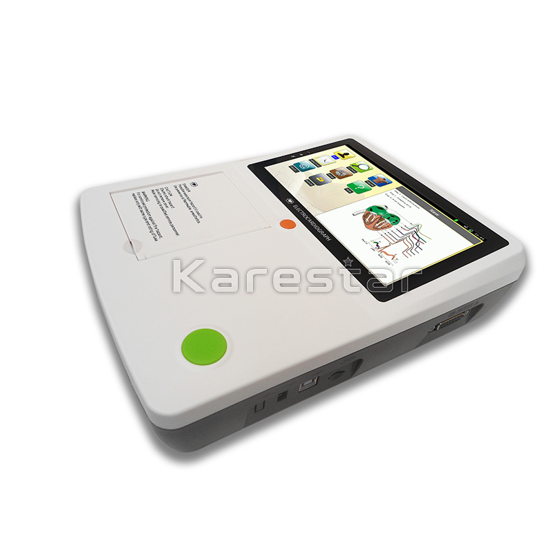 Hospital de Mascotas Karestar K-Es3 Uso 7color Pantalla Táctil 3 Máquina de EKG ECG Veterinaria