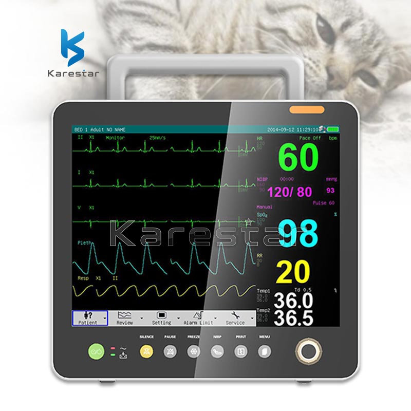 15'screen Clínica de UCI Hospital Animal Mascota Perro Gato Veterinario Monitor de Paciente