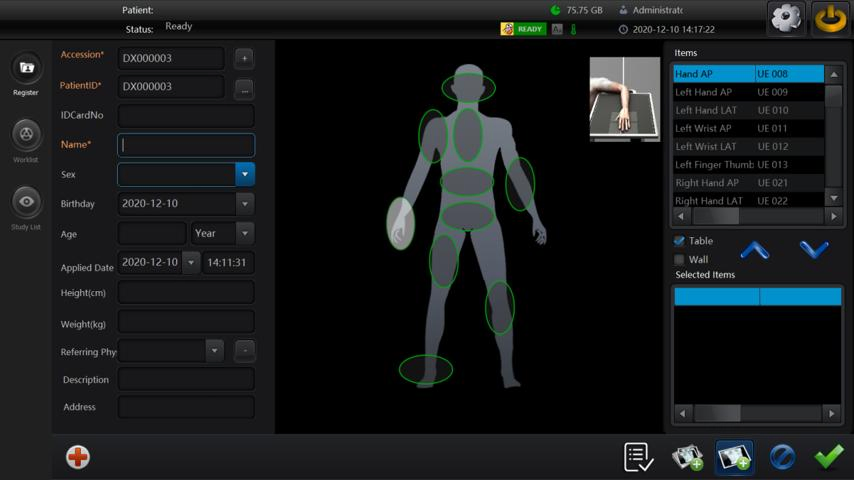 Sistema de Radiografía Digital de Rayos X Dr con Costo Asequible