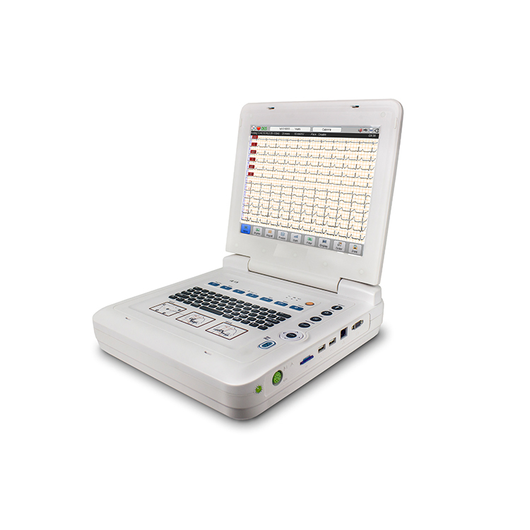 Dispositivo portátil de grabación de ECG de color médico Holter ECG 12 canal máquina de presión arterial precio monitor de ECG EKG