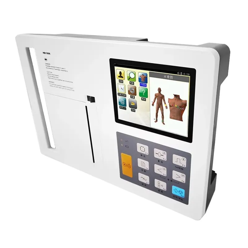 Máquina de ECG portátil digital aprobada 6 electrocardiograma hospitalario