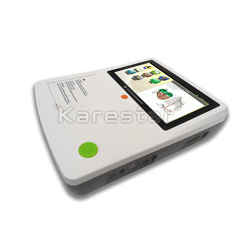 Médico Digital 3-Channel Máquina de ECG 12 Derivaciones Pantalla Táctil ECG Electrocardiograma ECG 3 Canal