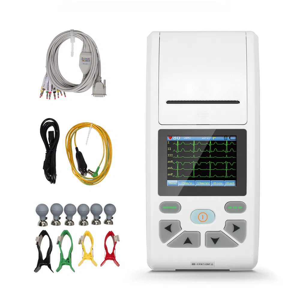 Contec Mdr CE Aprobado 12-Lead Máquina Digital de ECG Electrocardiógrafo