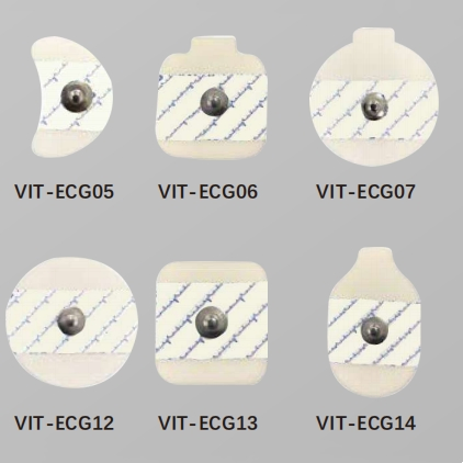 Electrodo de ECG desechable redondo de espuma y no tejido para hospitales al por mayor
