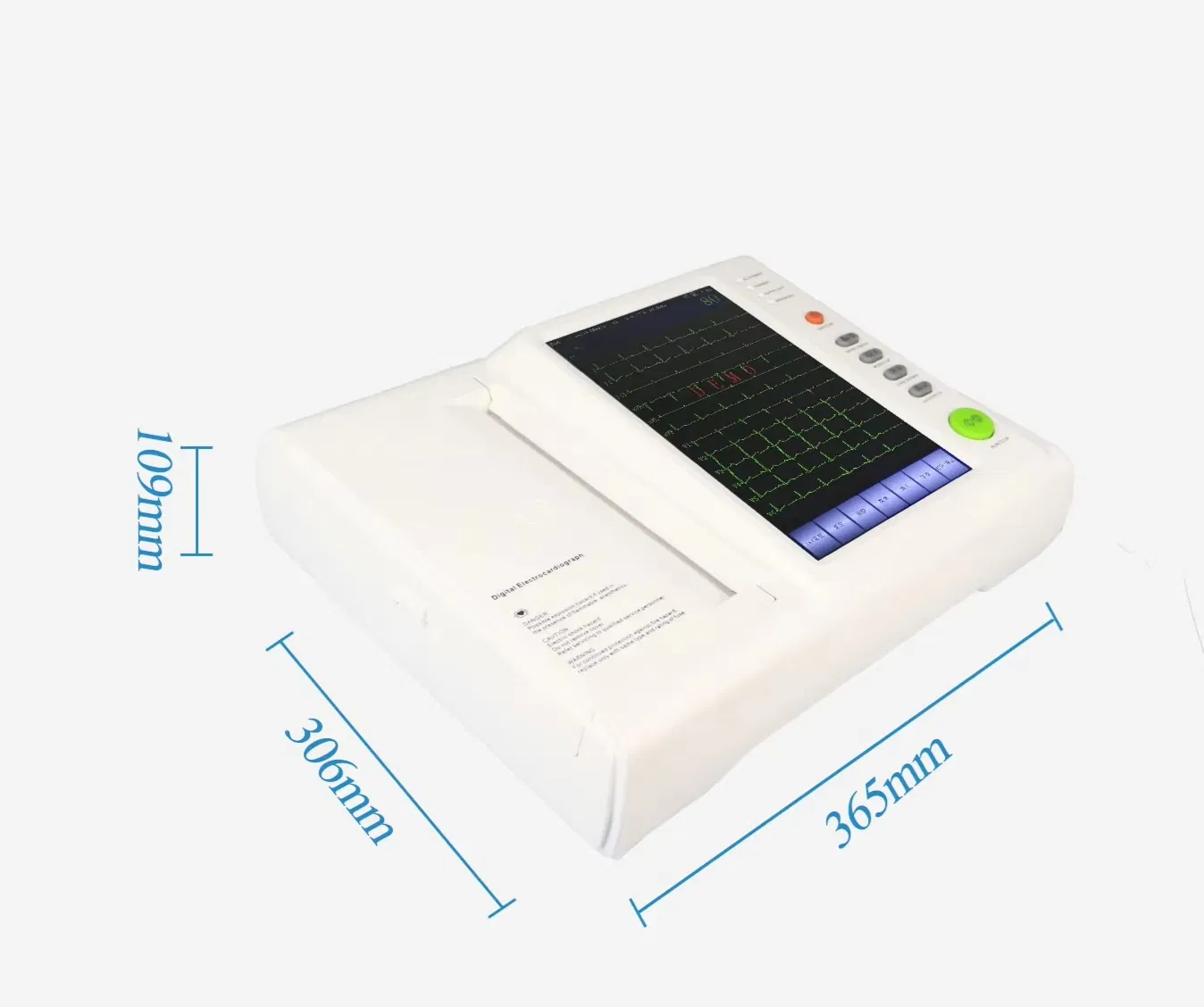 Portable 12 Lead Electric ECG Machine Touch Screen Digital Electrocardiograph Auto Interpretation Thermal Printer Hospital