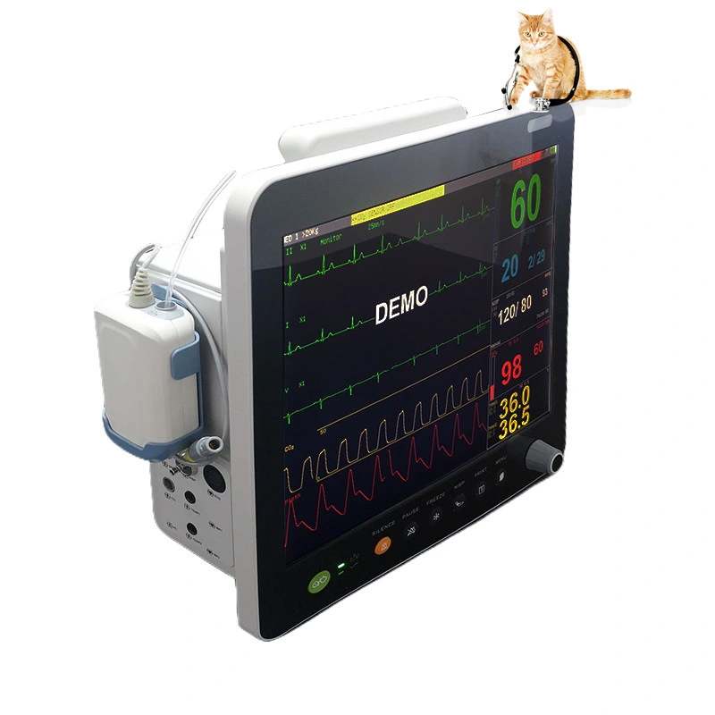 Monitor de Pacientes Veterinarios de Mesa con Seis Parámetros en el Hospital