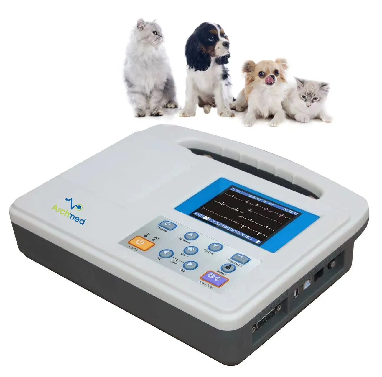 Máquina de ECG Veterinaria de Animales 3 Máquina de ECG Portátil Veterinaria