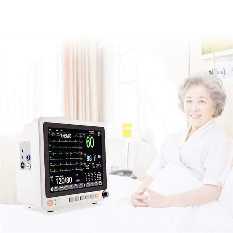 Monitor portátil de paciente médico profesional, monitor de signos vitales, ECG, máquina de monitorización en la cama de la UCI