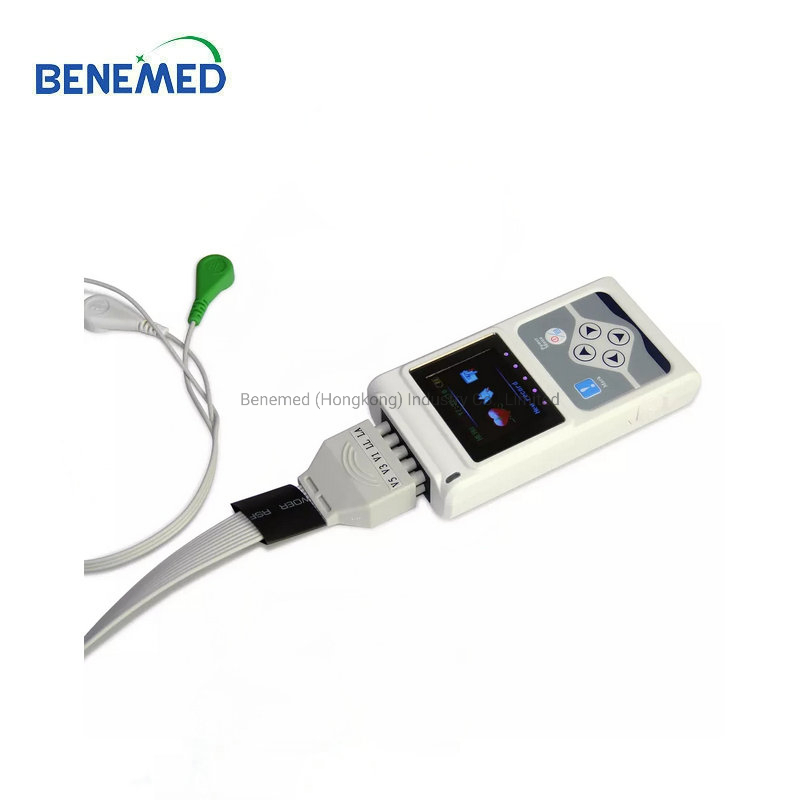 Monitor de ECG 24h 12-Leads Dispositivo de ECG Holter Grabador de ECG Holter