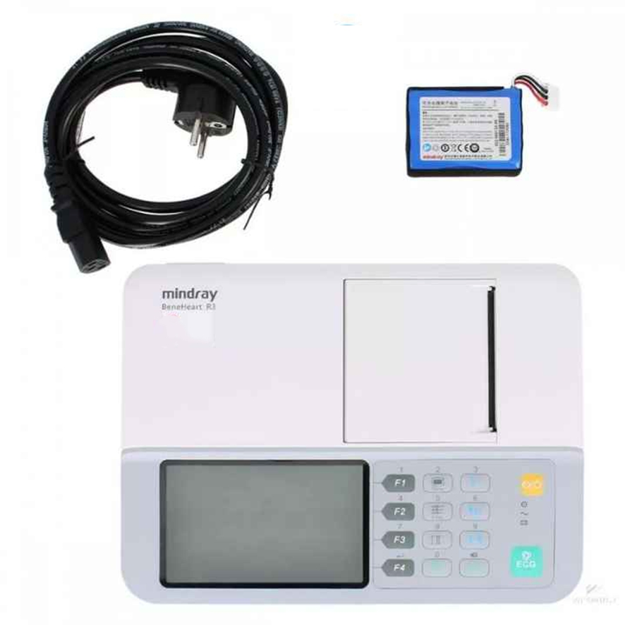 Mindray BeneHeart R3 Alta Calidad 3/6/12 Canal ECG 12 Electrocardiógrafo con Papel Térmico