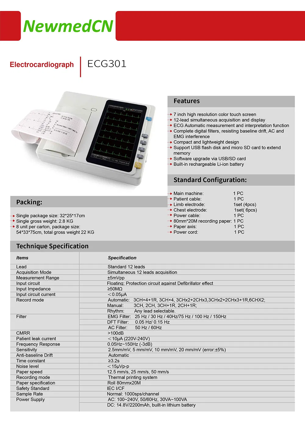 Máquina de ECG Digital