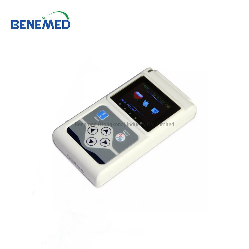 Monitor de ECG 24h 12-Leads Dispositivo de ECG Holter Grabador de ECG Holter