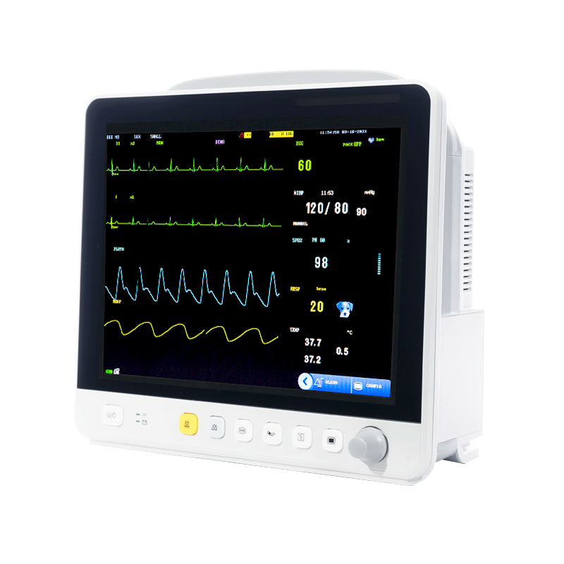 Analizador de ECG portátil para mascotas, máquina de ultrasonido, monitor multiparamétrico veterinario para signos vitales de animales, perro
