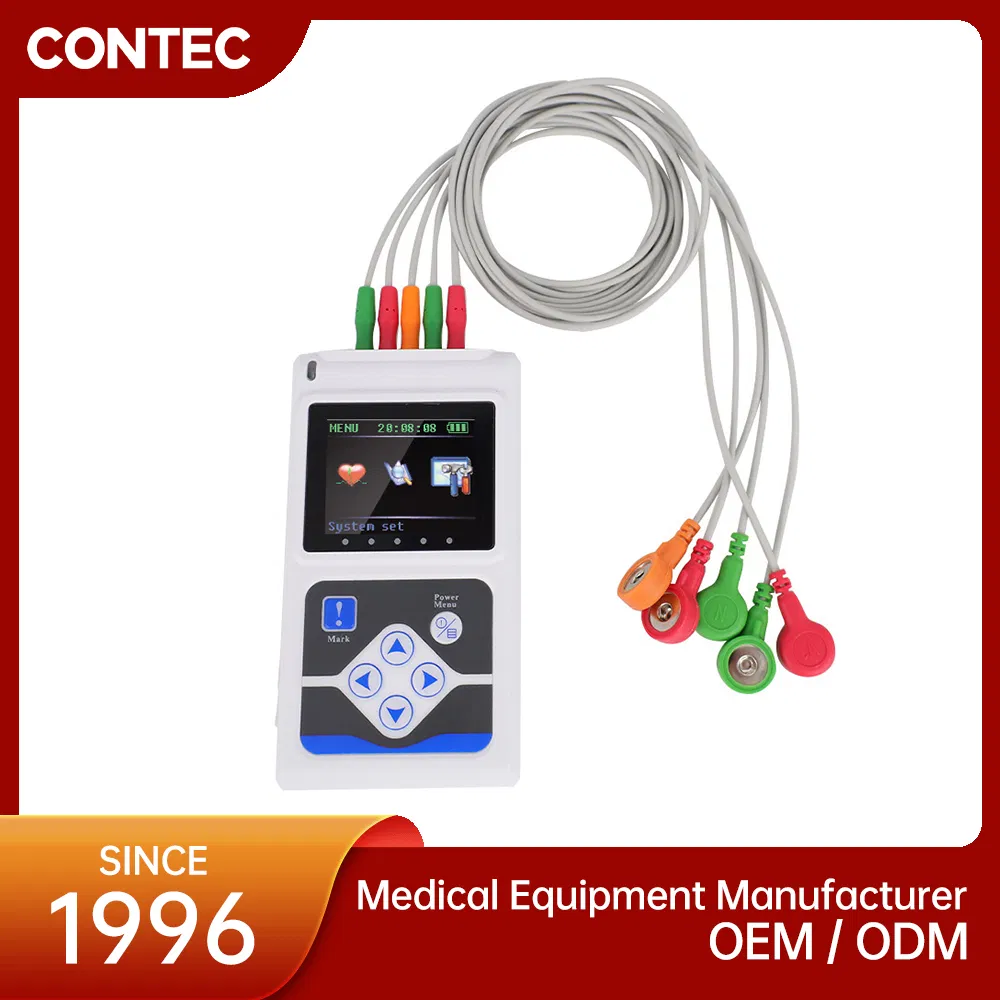 Monitoreo Holter de ECG dinámico de Contec Medical 24 Horas para uso hospitalario