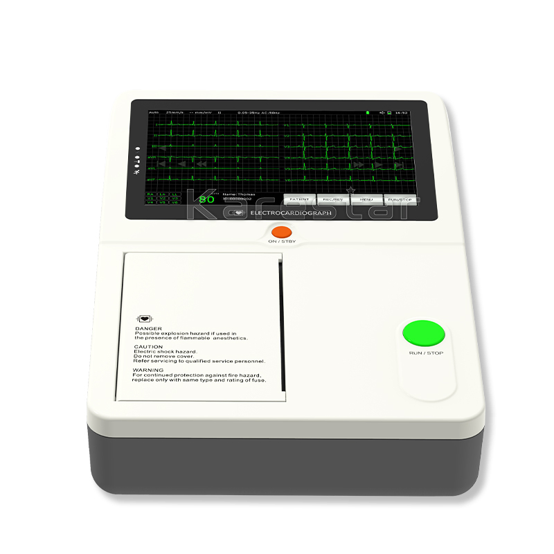 Monitor ECG Portátil 12 Dispositivo de Cardiotocografía Máquina de ECG Veterinaria 6/12 Canal