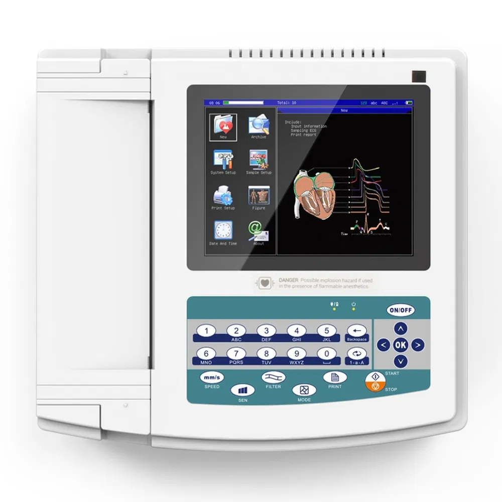 Dispositivo médico de ECG portátil económico para diagnóstico electrocardiográfico de uso móvil