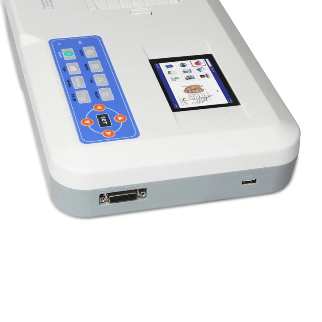 Máquina de ECG Veterinario Animal de Canal 3 Multilenguaje 12 Portátil