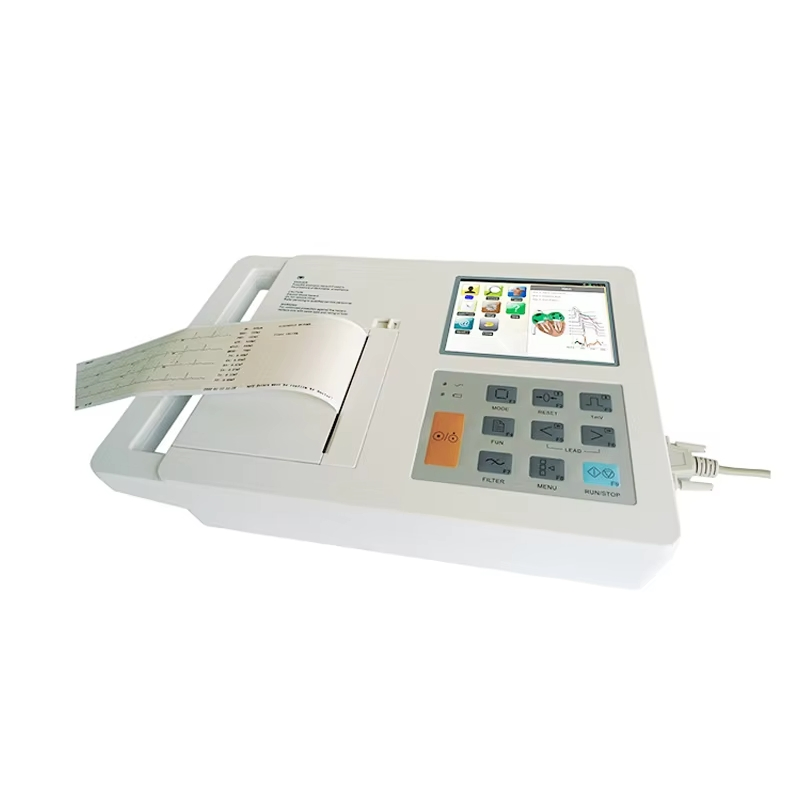Máquina de ECG portátil digital aprobada 6 electrocardiograma hospitalario