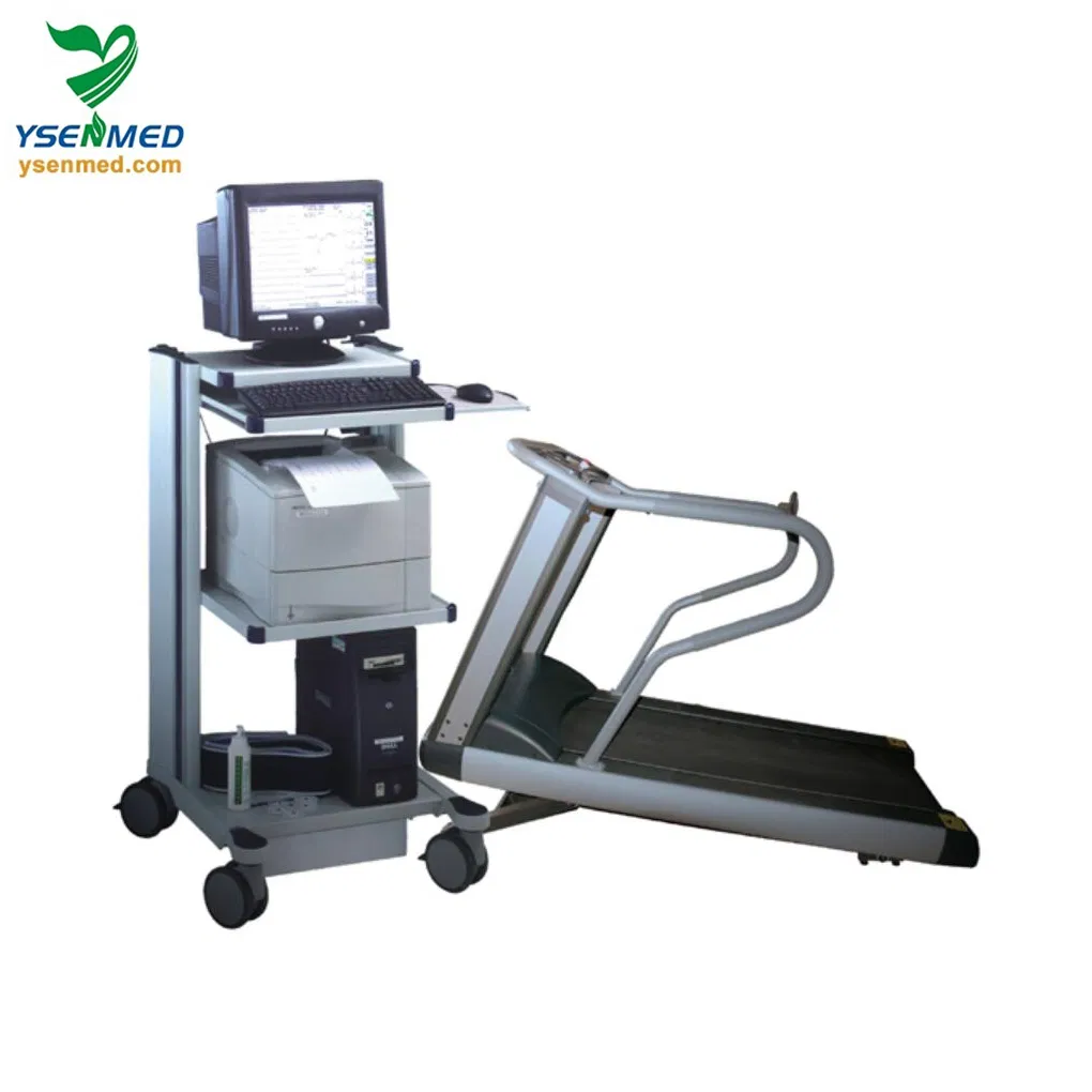 Ysecg8000s Sistema de Prueba de Estrés ECG Médico Hospitalario con Cinta de Correr