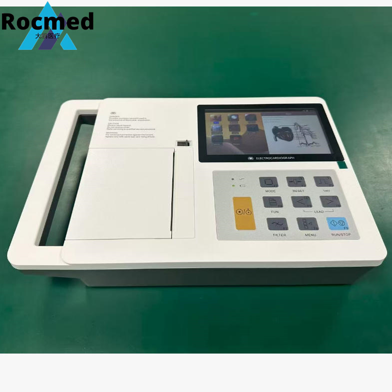 Máquina de Electrocardiograma Digital de Pantalla Táctil ECG EKG 3/6/12/18 Canales Derivaciones Electrocardiógrafo Portátil Barato para Monitoreo de ECG