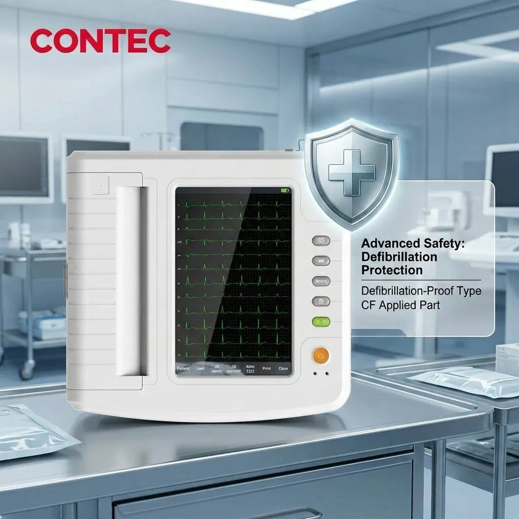 Contec ECG1212g Hospital Portátil Digital 12 Canal Electrocardiógrafo ECG Máquina