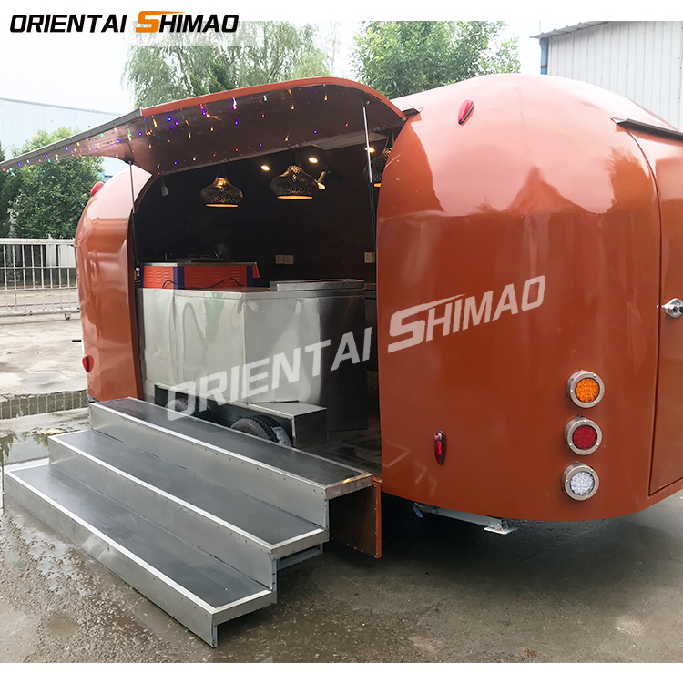 Vintage Beer Bar Mobile Kitchen Air Stream Food Trailer Van