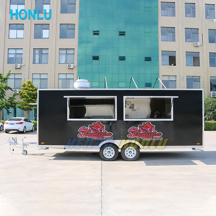 Chocolate Popcorn Honlu Standard Iron Frame, Wooden Box Packaging Mobile Cart Food Van