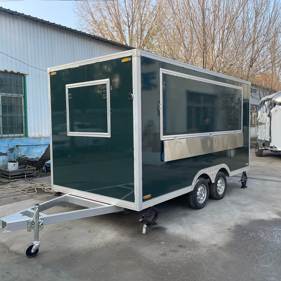 Commercial Mobile Kitchen Pizza Freezer Concession Food Cart Van