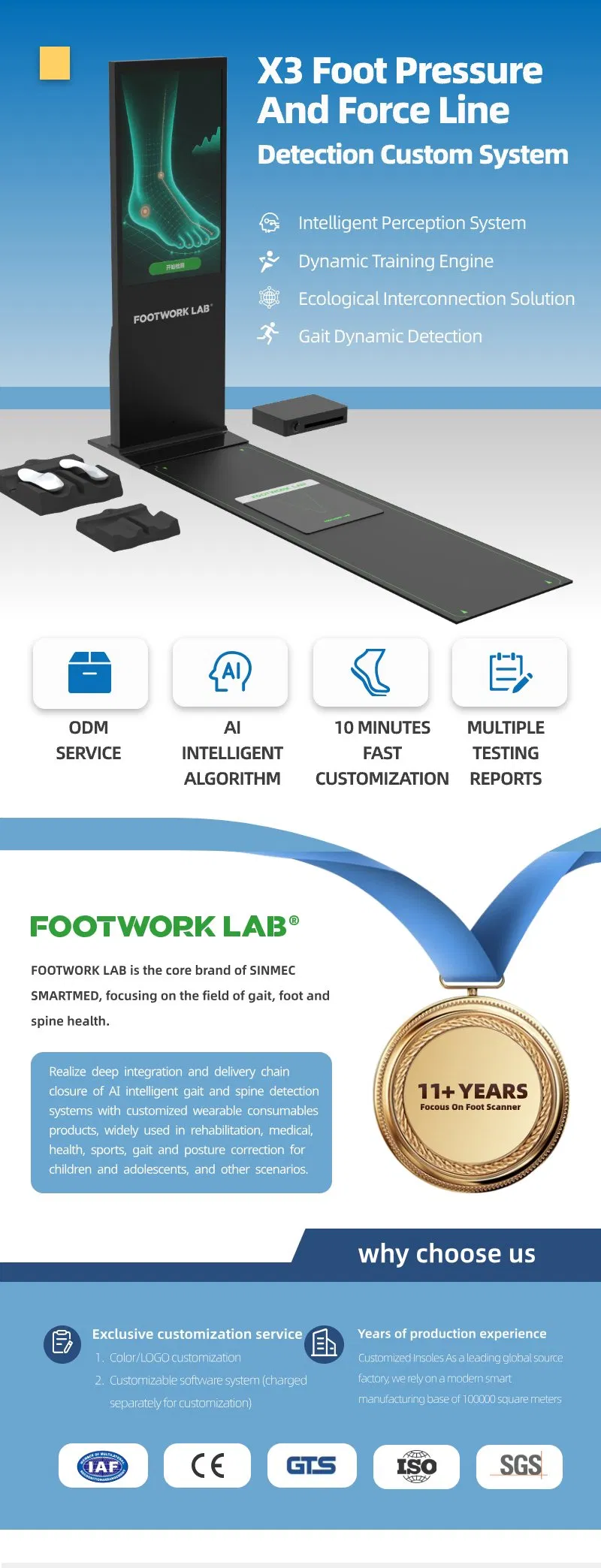 Foot Clinic Plantar Pressure Measurement Insole Scanner