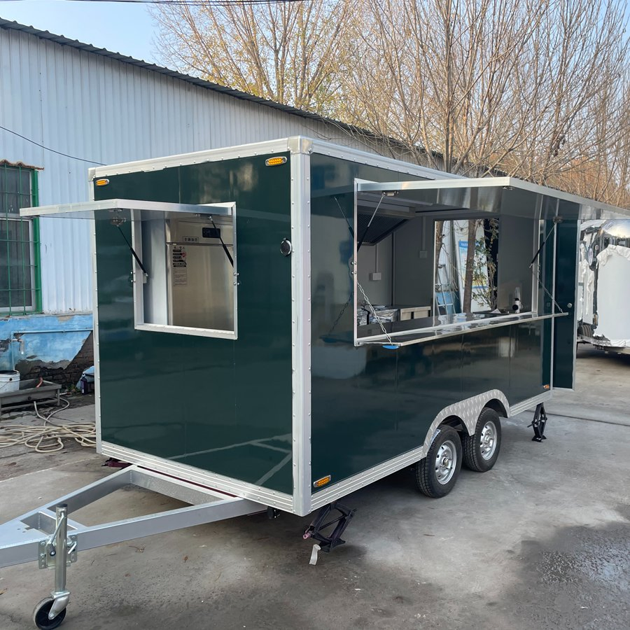 Commercial Mobile Kitchen Pizza Freezer Concession Food Cart Van
