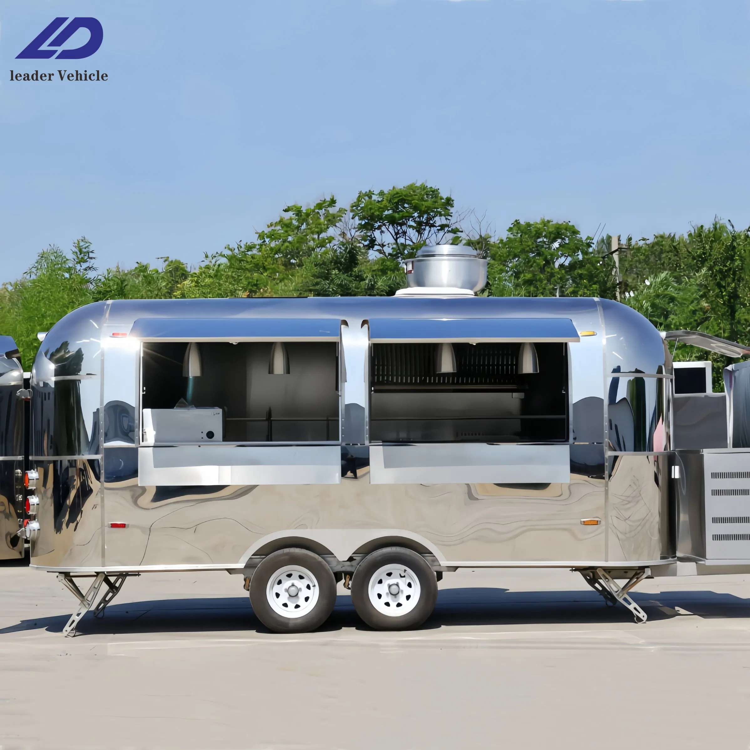 Street Permit Vending Coffee Hot Dog Ice Cream Kitchens Camper Burger Cart Electric Caravan Mobile Grill Refrigerator Food Van