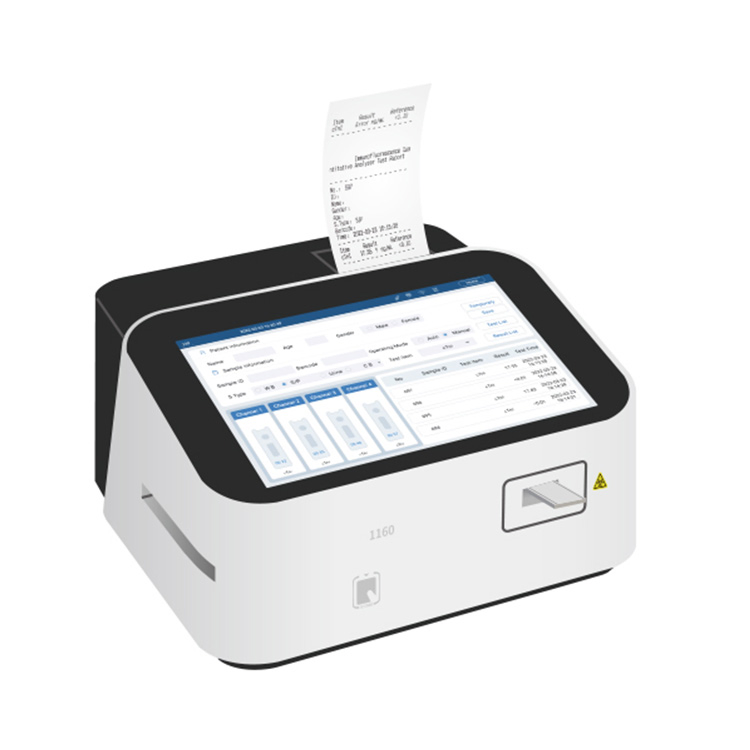 Portable LCD Fast Testing Point-of-Care Immunofluorescence Quantitative Analyzer for Clinical