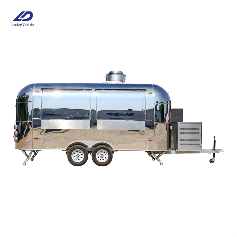 Street Permit Vending Coffee Hot Dog Ice Cream Kitchens Camper Burger Cart Electric Caravan Mobile Grill Refrigerator Food Van