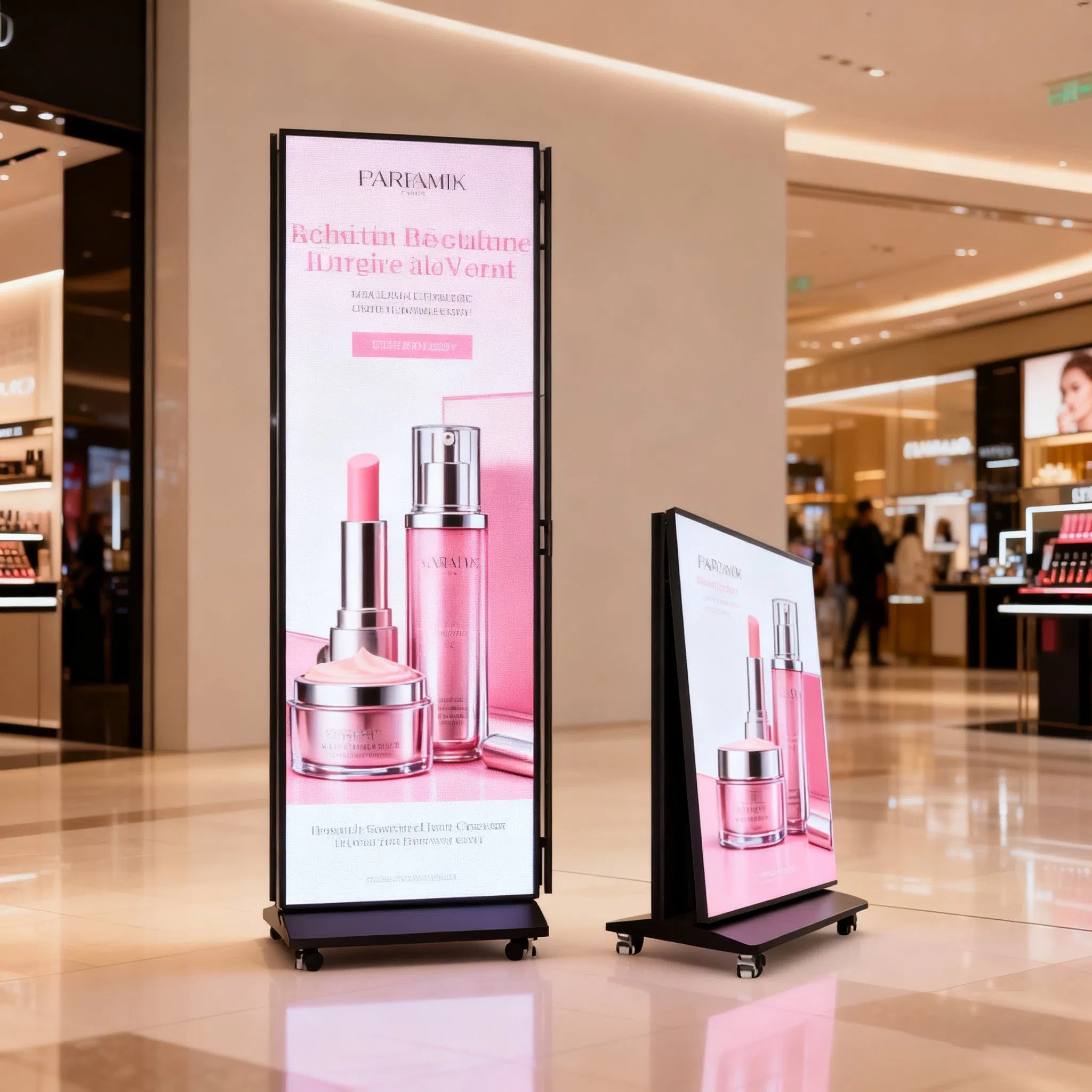 Foldable LED Poster Display - Lightweight Movable Commercial Use