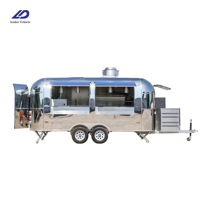 Street Permit Vending Coffee Hot Dog Ice Cream Kitchens Camper Burger Cart Electric Caravan Mobile Grill Refrigerator Food Van