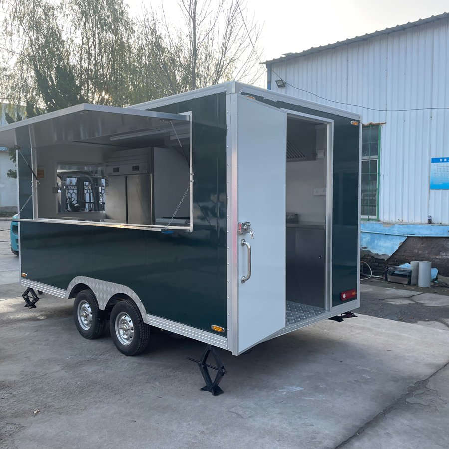 Commercial Mobile Kitchen Pizza Freezer Concession Food Cart Van