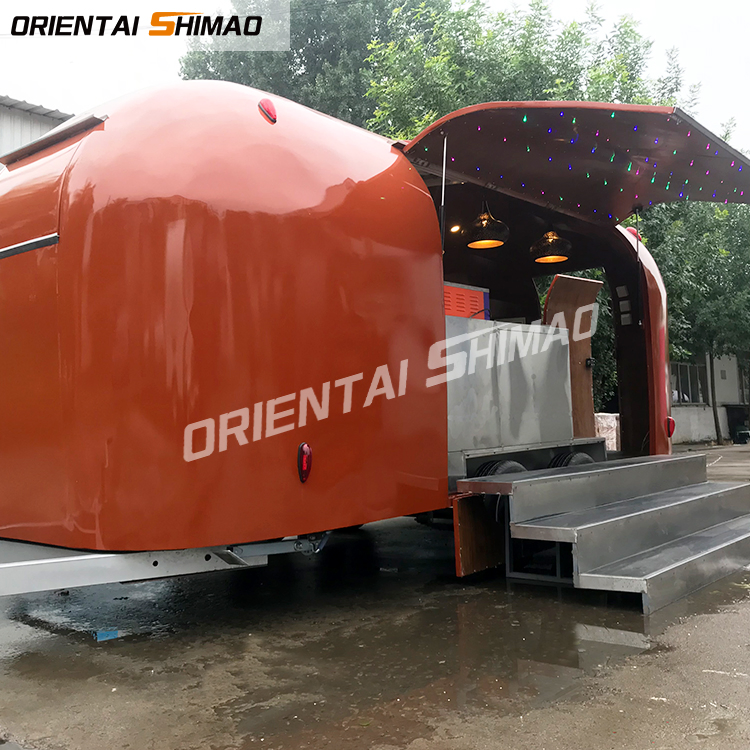 Vintage Beer Bar Mobile Kitchen Air Stream Food Trailer Van