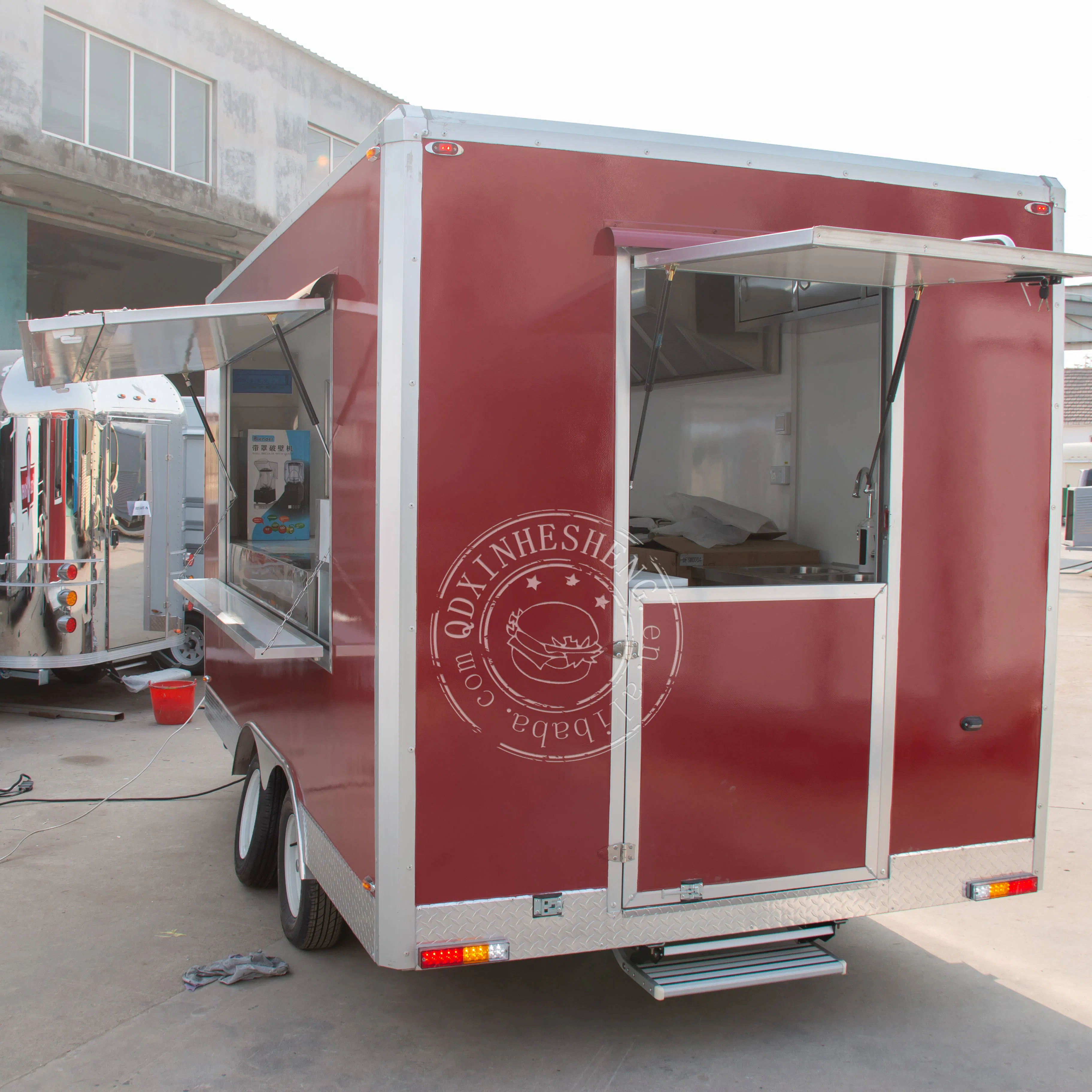 DOT Certificate Food Trailer Concession Trailer Food Trucks Mobile Concession Catering Coffee Food Trailers Fully Equipped Food Van