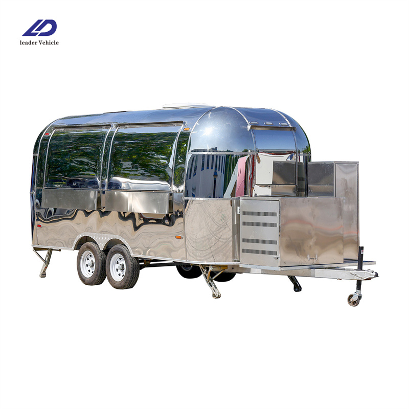 Street Permit Vending Coffee Hot Dog Ice Cream Kitchens Camper Burger Cart Electric Caravan Mobile Grill Refrigerator Food Van