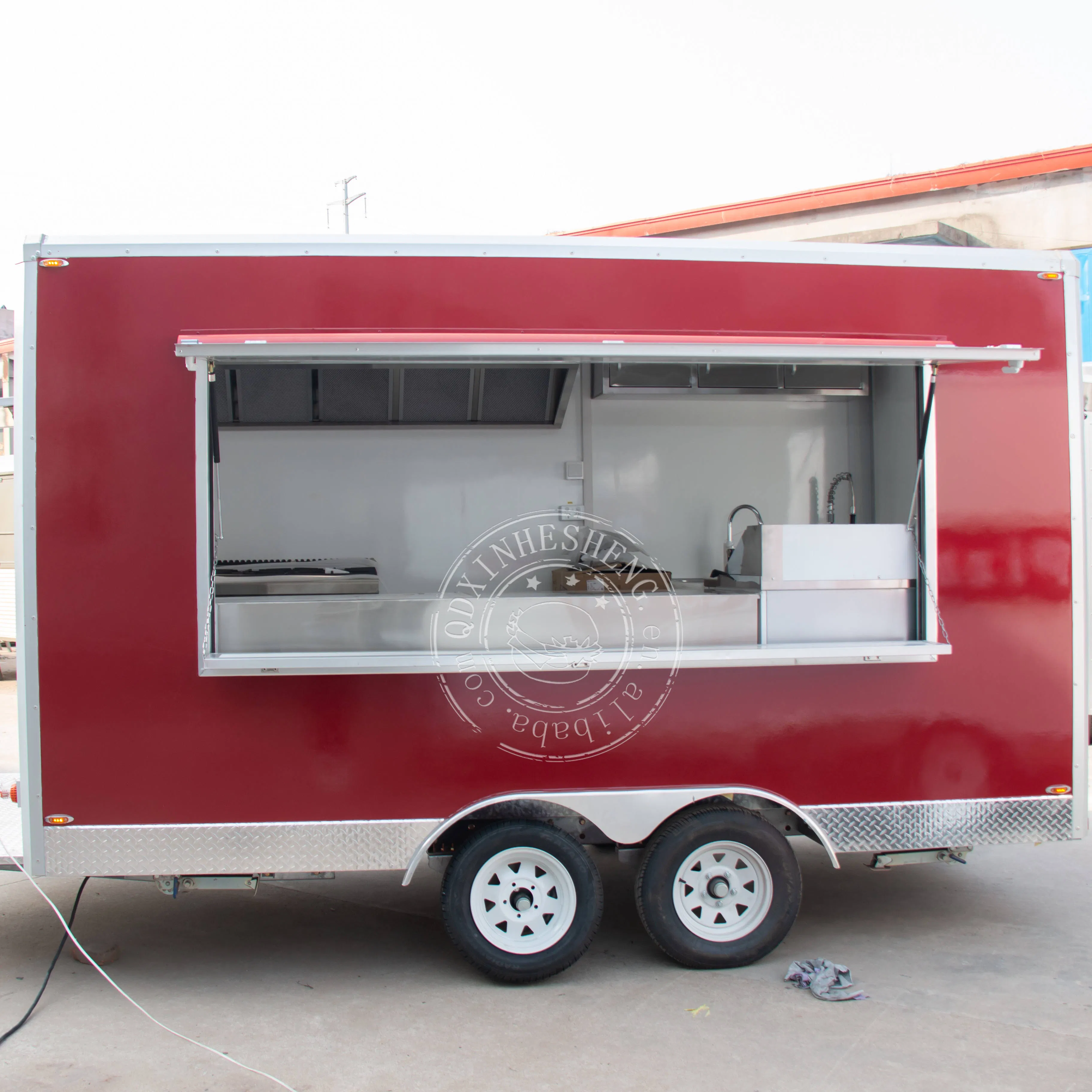DOT Certificate Food Trailer Concession Trailer Food Trucks Mobile Concession Catering Coffee Food Trailers Fully Equipped Food Van